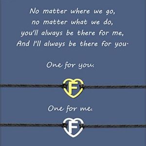 Leather "F" initial friendship bracelets